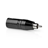 XLR3 pistik-RCA pistik üleminek adapter must