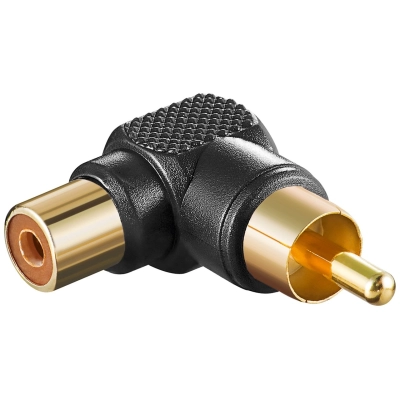 RCA Adapter 90°, black