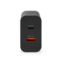 Adapter USB-A QC3.0 USB-C Power Delivery 65W must, plug-in