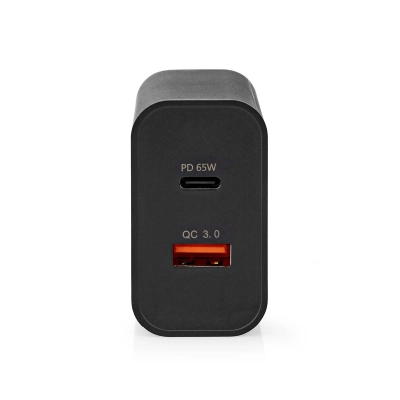 Adapter USB-A QC3.0 USB-C Power Delivery 65W must, plug-in