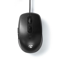 Mouse with 6 buttons up to 3600dpi USB black, for right-handed people