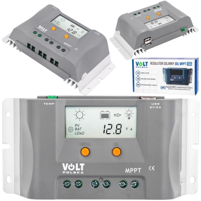 Päikesepaneeli kontroller MPPT kuni 50V LCD 10A 12V