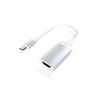 USB-C 3.1 pistik - HDMI pesa üleminek hõbe/valge 4K@60Hz