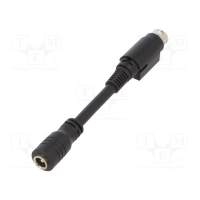 Toite üleminek 2.1/5.5mm pesa -> 4-pin mini DIN pistik