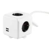 PowerCube Extended USB, 4xSchuko, 2xUSB, 1.5m, grey/white