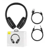 Headphones black large Baseus Encok D02 Pro USB-C 40h