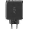 USB зарядное устройство 68W 2xUSB-A 30W 2xUSB-C 65W QC3 PD, черный