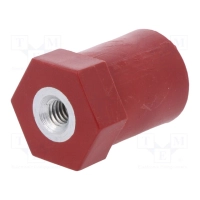 Support insulator; L: 25mm; Ø: 20mm; Uoper: 600V; UL94V-0;