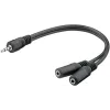 3.5mm stereo plug-2*3.5mm stereo jack with splitter cable 0.2m