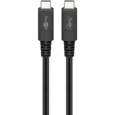 USB-C USB 4.0 gen 2x2 cable 40Gbps 0.7m 240W black Thunderbolt