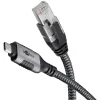 Ethernet-кабель USB-C 3.1 RJ45, 2 м, 1 Гбит/с, серый текстильный