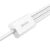 USB kolmikkaabel USB-C, Lightning, Micro B 1.5m valge