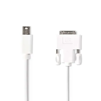 Mini DisplayPort Male --> DVI-D 24+1-Pin Male , 2m, white