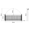 Mosquito and insect killer 2x18W panel up to 150m2 indoor space