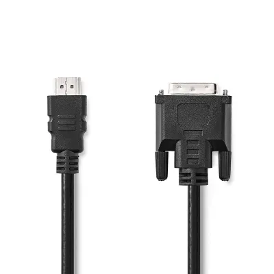 HDMI 19P plug-DVI plug, 3m, black cable