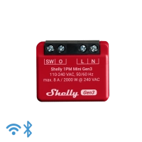 Shelly 1PM Mini Gen3, интеллектуальный коммутатор с Wi-Fi, 1 канал, 8 А, с измерением мощности