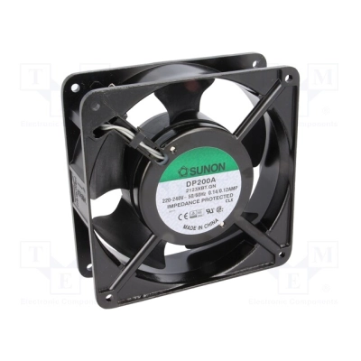 Fan: AC; axial; 230VAC; 120x120x38mm; 165m3/h(±10%); 45dBA; 2850rpm