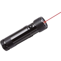 Pocket Flashlight 8-LED 45lm, Red Laser 1mW 650nm