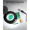 LED suurenduslamp klambriga, 9 W, must