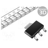 AZ1117IH-3.3TRG1, IC: voltage regulator; LDO,linear,fixed; 3.3V; 1A; SOT223; SMD