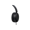 Large foldable headphones, microphone, black 1.2m cord JVC.