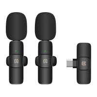 Lavalier microphone 2 pcs black wireless USB-C for phone