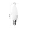 LED E14 küünal C35 230VAC 2.5W 350lm soe valge 2700K Classic