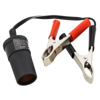 Car cigarette lighter socket with alligator clips CS-11