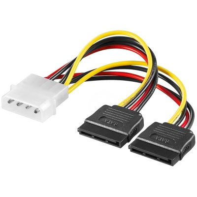 Переходной разъем Molex 2*SATA слот 13см