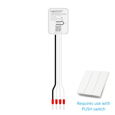 3-kanaliga 2.4GHz dimmer transmitter PUSH2-3 MiBoxer