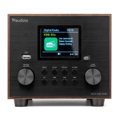 DAB+ raadio Vieste tume puit FM TFT 2.8" BT subwoofer 60W