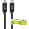 USB-C USB 4.0 v2.0 cable 80Gbps 1.2m 240W black Thunderbolt