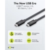 USB-C USB 4.0 v2.0 cable 80Gbps 1.2m 240W black Thunderbolt