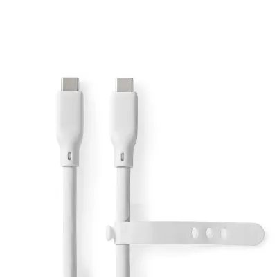 USB-C 3.2 Gen 2 Silicone Cable 240W 1m 20Gbps White