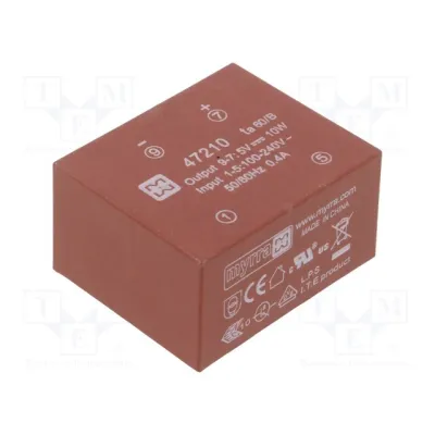 Converter: AC/DC; 10W; Uin: 85÷265VAC,120÷370VDC; Uout: 5VDC; 74%