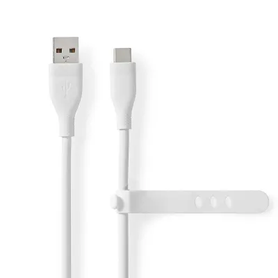 USB A-C 2.0 Silicone Cable 15W 1.5m 480Mbps White