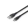 USB-A - USB-C 2.0 силиконовый кабель 1.5m 15W 480MBPS черный