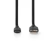 USB-A - USB-C 2.0 силиконовый кабель 1.5m 15W 480MBPS черный