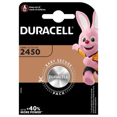 Patareid 3V CR2450 Duracell liitium 24.5mm 5mm