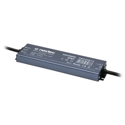 Power Supply 24VDC 8.5A 200W IP67 242x67x23mm Super Slim