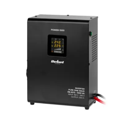 UPS küttele 700W siinus 12V välise akuga POWER-1000 must