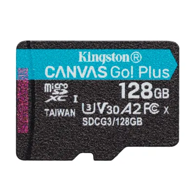 Mälukaart 128GB Micro SDXC U3 V30 Kingston Canvas Go Plus