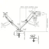 Dual monitor desk mount MAD20G 17-32" VESA 75x75 100x100