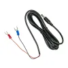 Battery power cable for hunting cameras, length 1.5m, U-type connectors