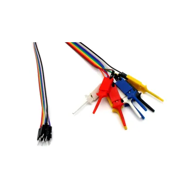 Flat cable with IC hooks and male connectors 10 pcs 30cm