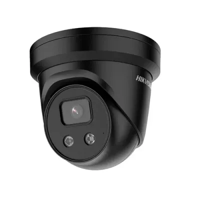 HikVision 4MP AcuSense купольная камера 4 мм, микрофон, ИК 30 м, IP67, черная