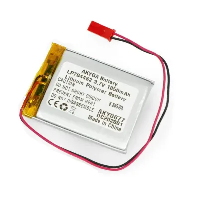 Аккумулятор Li-Po 3.7V 1850mAh 7.5x45x54.5мм провода разъём JST SYR-02T