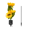 LED garden lamp sunflower with 3 flowers 68cm 600mAh battery solar