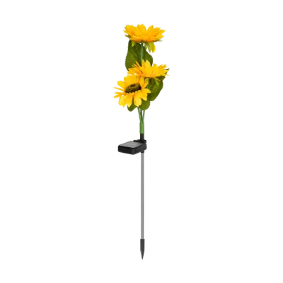 LED garden lamp sunflower with 3 flowers 68cm 600mAh battery solar