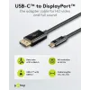 Кабель USB-C штекер - DisplayPort штекер черный 1м 4K 60Hz